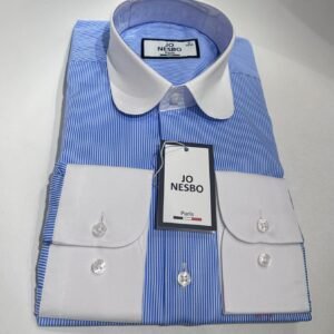 Blue Pin Striped Long Sleeve Shirt